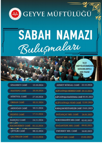 SABAH NAMAZI BULUŞMALARI BAŞLADI