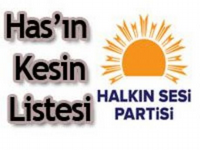 HAS PARTİ MİLLETVEKİLİ SIRALAMASI