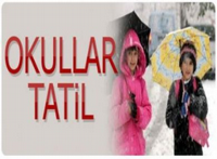 Okullar Tatil Edildi