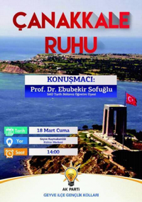 Geyve AK Gençlikten Çanakkale Ruhu Konferansı