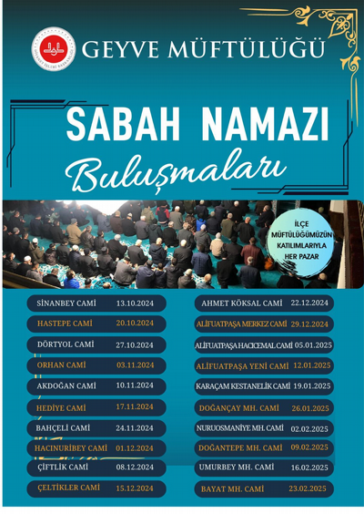 SABAH NAMAZI BULUŞMALARI BAŞLADI