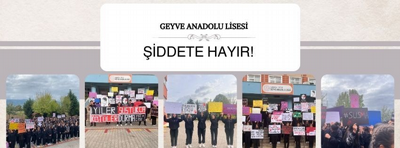 GEYVE ANADOLU LİSESİ, “ŞİDDETE HAYIR!” DEDİ